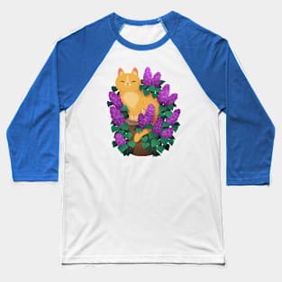 Orange Cat Baseball T-Shirt